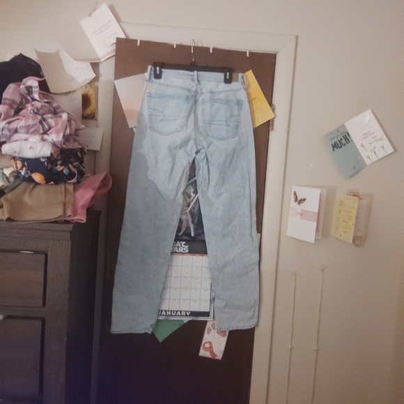 AMERICAN EAGLE 90's Straight Jeans - Light Wash Size 4 - Picture 8 of 14